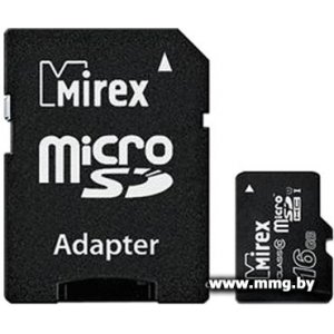 Mirex 16Gb microSDHC 13613-ADSUHS16 + adapter