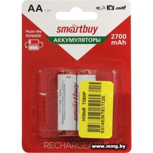 Аккумулятор SmartBuy AA 2700mAh SBBR-2A02BL2700