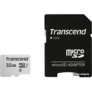 Купить Transcend 32Gb 300S MicroSDHC TS32GUSD300S-A (с адаптером) в Минске, доставка по Беларуси