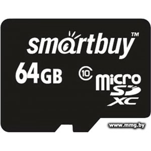 Купить SmartBuy 64Gb MicroSDXC SB64GBSDCL10-00 no adapter в Минске, доставка по Беларуси