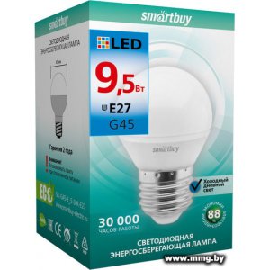 Купить Лампа светодиодная SmartBuy SBL-G45-9_5-60K-E27 в Минске, доставка по Беларуси