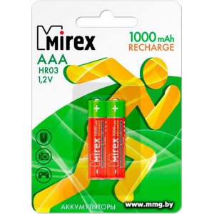 Аккумулятор Mirex AAA 1000mAh 2 шт 23702-HR03-10-E2