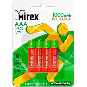 Аккумулятор Mirex AAA 1000mAh 4 шт 23702-HR03-10-E4