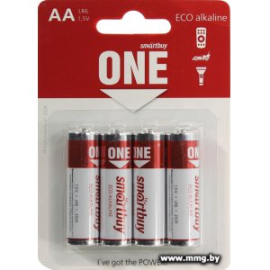 Батарейка SmartBuy One AA 4 шт. SOBZ-2A04S-Eco (4шт)
