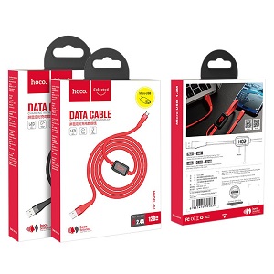 Кабель Hoco S4 microUSB 1.2m (красный)