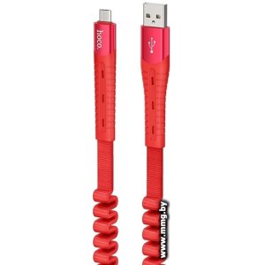 Кабель Hoco U78 microUSB (красный)