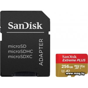 Купить SanDisk 256Gb MicroSD Extreme Plus SDSQXBZ-256G-GN6MA в Минске, доставка по Беларуси
