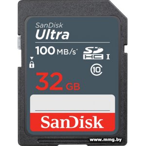 Купить SanDisk 32Gb SDHC Ultra SDSDUNR-032G-GN3IN в Минске, доставка по Беларуси