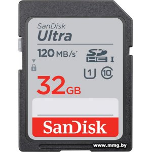 Купить SanDisk 32Gb SDHC Ultra SDSDUN4-032G-GN6IN в Минске, доставка по Беларуси