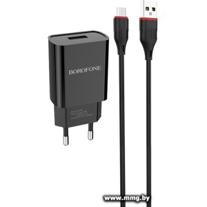 Купить Зарядное устройство Borofone BA20A microUSB (чёрный) в Минске, доставка по Беларуси