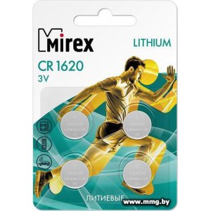 Купить Батарейка Mirex CR1620 23702-CR1620-E4 4 шт. в Минске, доставка по Беларуси