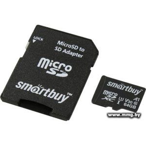Купить SmartBuy 64Gb MicroSDXC SB64GBSDU1A-AD в Минске, доставка по Беларуси