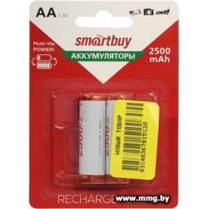 Купить Аккумулятор SmartBuy AA 2500mAh SBBR-2A02BL2500 в Минске, доставка по Беларуси
