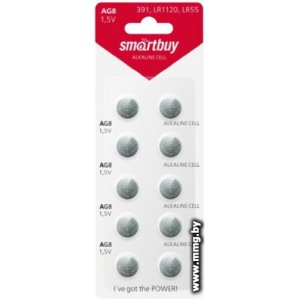 Купить Батарейка SmartBuy AG8 SBBB-AG8-10B (10шт) в Минске, доставка по Беларуси