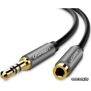 Кабель Ugreen AV118 10592 3.5 мм - 3.5 мм (1 м, черный/сер