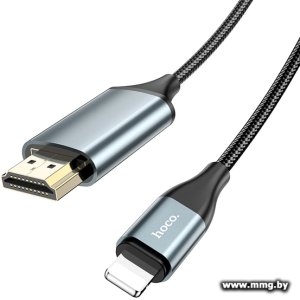 Купить Кабель Hoco UA15 Lightning - HDMI (2 м, черный) в Минске, доставка по Беларуси