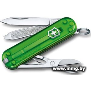 Купить Мультитул Victorinox Classic SD Transparent (зеленый) 0.6223.T41G в Минске, доставка по Беларуси