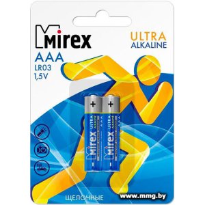 Батарейка Mirex Ultra Alkaline AAA 2шт LR03-E2 23702-LR03-E2