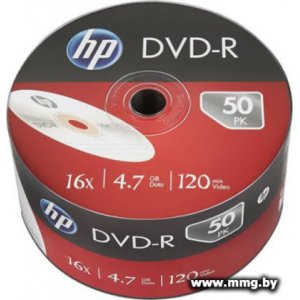 Купить Диск DVD-R HP 4.7Gb 16x 50 шт. 69303 в Минске, доставка по Беларуси