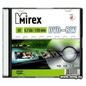 Диск DVD-RW Mirex 4.7Gb 4x Slim UL130032A4S (1 шт.) Slim case
