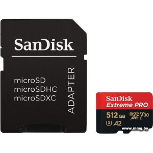 Купить SanDisk 512GB microSDXC Extreme PRO SDSQXCD-512G-GN6MA в Минске, доставка по Беларуси