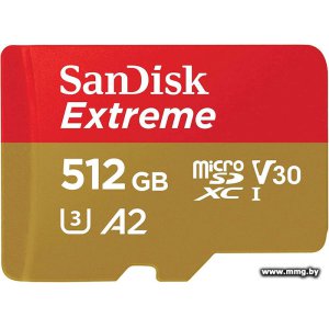 Купить SanDisk 512GB microSDXC Extreme SDSQXAV-512G-GN6MN в Минске, доставка по Беларуси