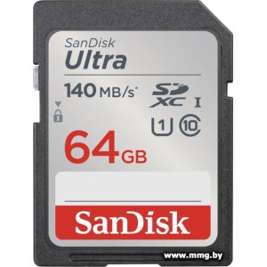 Купить SanDisk 64Gb SDXC Ultra SDSDUNB-064G-GN6IN в Минске, доставка по Беларуси