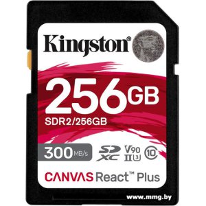 Купить Kingston 256GB SDXC Canvas React Plus SDR2/256GB в Минске, доставка по Беларуси