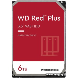 Купить 6000Gb WD Red Plus WD60EFPX в Минске, доставка по Беларуси