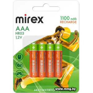 Аккумулятор Mirex AAA 1100mAh 4 шт 23702-HR03-11-E4