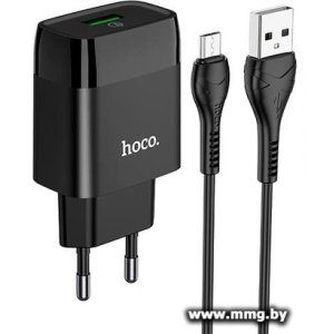 Зарядное устройство Hoco C72Q microUSB (чёрный)