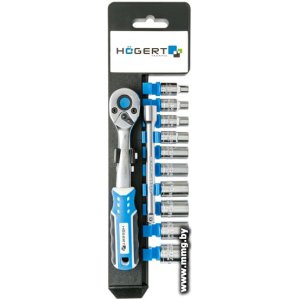 Купить Трещотка с набором головок Hogert HT1R334 в Минске, доставка по Беларуси