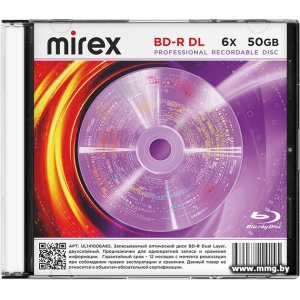 Диск BD-R DL Mirex 50Gb 6х UL141006A6S (1 шт.) Slim case