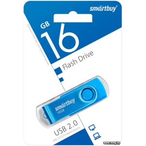 Купить 16GB SmartBuy Twist (синий) (SB016GB2TWB) в Минске, доставка по Беларуси