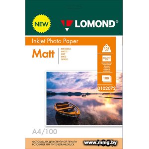 Купить Фотобумага Lomond А4 105 г/м2 100 л 0102072 в Минске, доставка по Беларуси