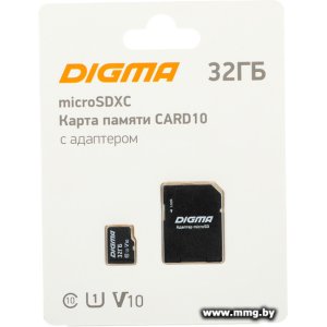 Купить Digma 32Gb microSDXC DGFCA032A01 в Минске, доставка по Беларуси