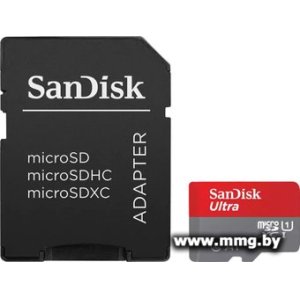 Купить SanDisk 64GB microSDHC Ultra SDSQUNC-064G-ZS3MN в Минске, доставка по Беларуси