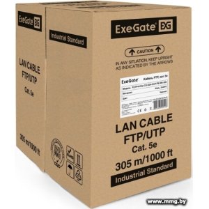 Купить Кабель ExeGate FUTP4-C5e-CU-S24-OUT-PE-BK-305 EX256750RUS в Минске, доставка по Беларуси