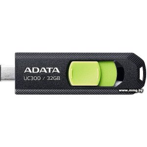Купить 32GB ADATA UC300 32GB ACHO-UC300-32G-RBK/GN (черный/зеленый) в Минске, доставка по Беларуси