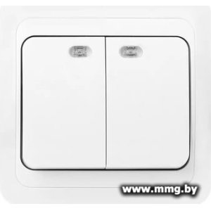 Купить Выключатель SmartBuy Марс SBE-02w-10-SW2-1-c в Минске, доставка по Беларуси