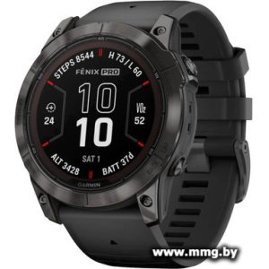 Garmin Fenix 7X Pro Sapphire Solar карбон-серый титан/черный