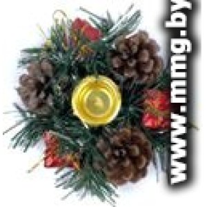 Подсвечник Серпантин Шишки и подарки 11 см 185-0521