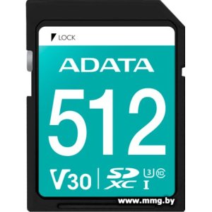 ADATA 512GB SDXC Premier Pro ASDX512GUI3V30S-R