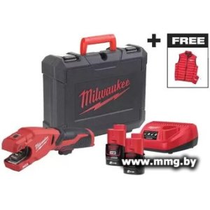 Купить Труборез Milwaukee M12PCSSMC-202C 4933499464 (с 2-мя АКБ, кейс) в Минске, доставка по Беларуси