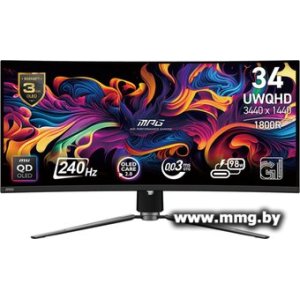 Купить MSI MPG 341CQPX QD-OLED (9S6-3DD04T-023) в Минске, доставка по Беларуси
