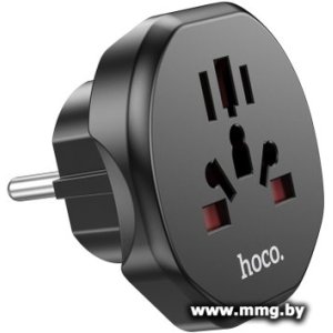 Купить Адаптер Hoco AC6 EU (черный) в Минске, доставка по Беларуси