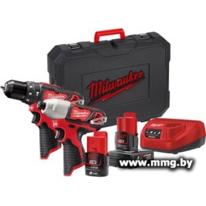 Milwaukee M12 M12BPP2B-421C 4933443497 (шуруповерт, винтовер
