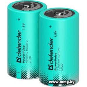 Купить Батарейка Defender LR20-2BL D (56220) в Минске, доставка по Беларуси