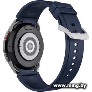 Ремешок Rumi Classic силиконовый для Samsung Galaxy Watch4/5/6 (20 мм, темно-синий)