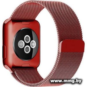 Браслет Rumi Milanese loop металлический для Apple Watch 38/40/41mm (красный)
